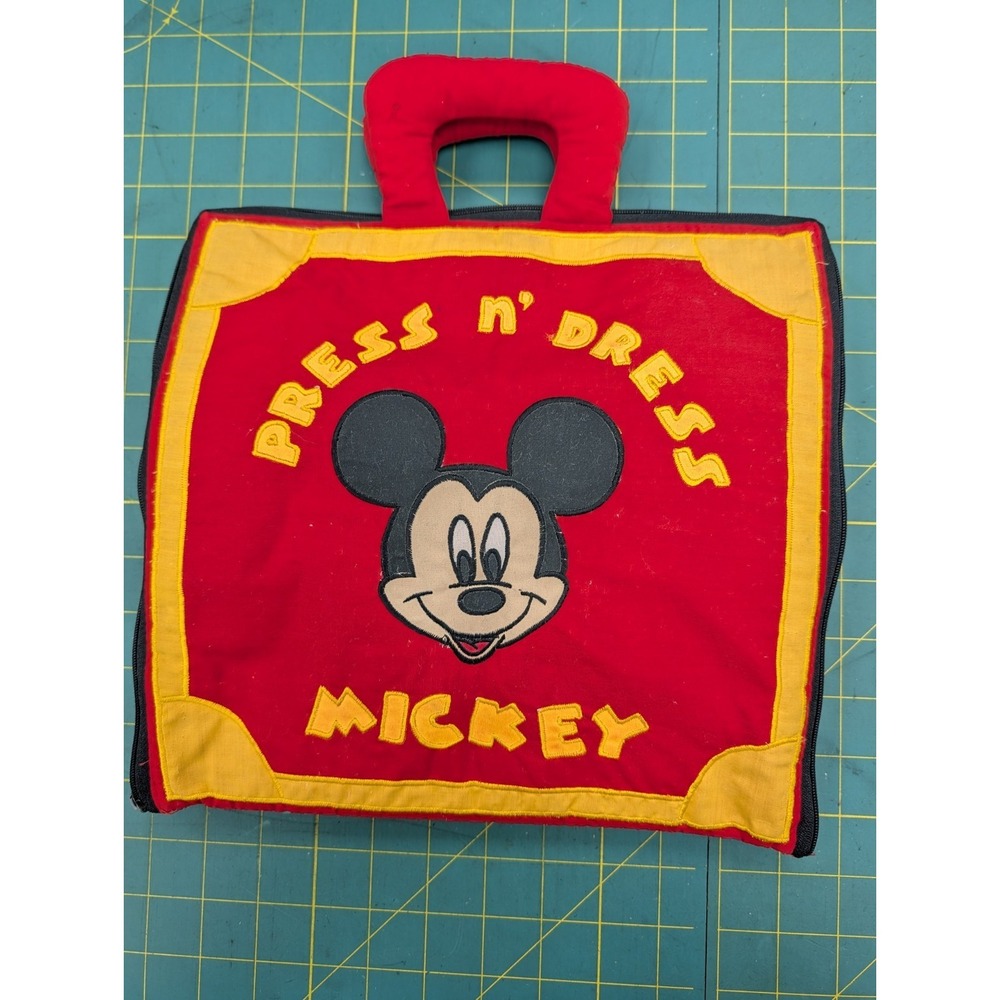 Pockets of Learning Children's Press N' Dress Mickey Zip Book Double Handles Red